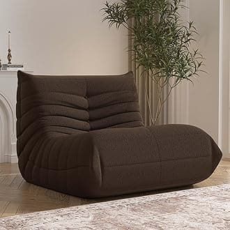 Bean Bag Chair, Memory Foam Bean Bag Sofa Large Bean Bag Chair for Adults, Bean Bag Chairs for Teens with High Density Comfortable Foam, Memory Foam Lazy Sofa for Living Room, Bedroom (Coffee)