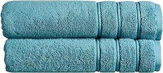 Antalya Large Bath Sheets | Set of 2 | 100% Turkish Cotton | 600GSM | Soft Plush Luxury Bath Towels | 90cm x 150cm | Quick Dry | Jade Teal