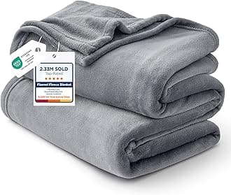 Fleece Blanket King Size Grey Lightweight Super Soft Cozy Luxury Bed Blanket Microfiber