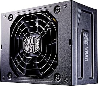 Cooler Master V550 SFX Gold, UK Plug - 550W 80 PLUS Gold, Fully Modular Power Supply Unit, SFF/mini-ITX PSU, Quiet 92mm FDB Fan, Semi-Fanless Mode, SFX-to-ATX Bracket, 10-Year Warranty - 550W