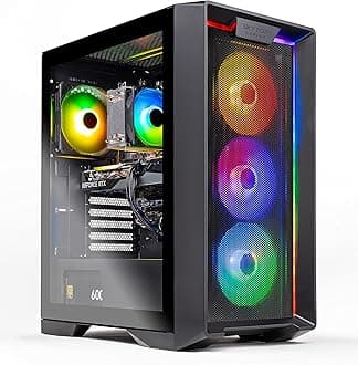 Skytech Gaming Nebula Desktop PC, Ryzen 7 5700 3.7 GHz (4.6GHz Turbo), NVIDIA RTX 5060 Ti 16GB, 1TB Gen4 NVMe SSD, 32GB DDR4 RAM 3200, 650W Gold PSU, Wi-Fi, Win 11