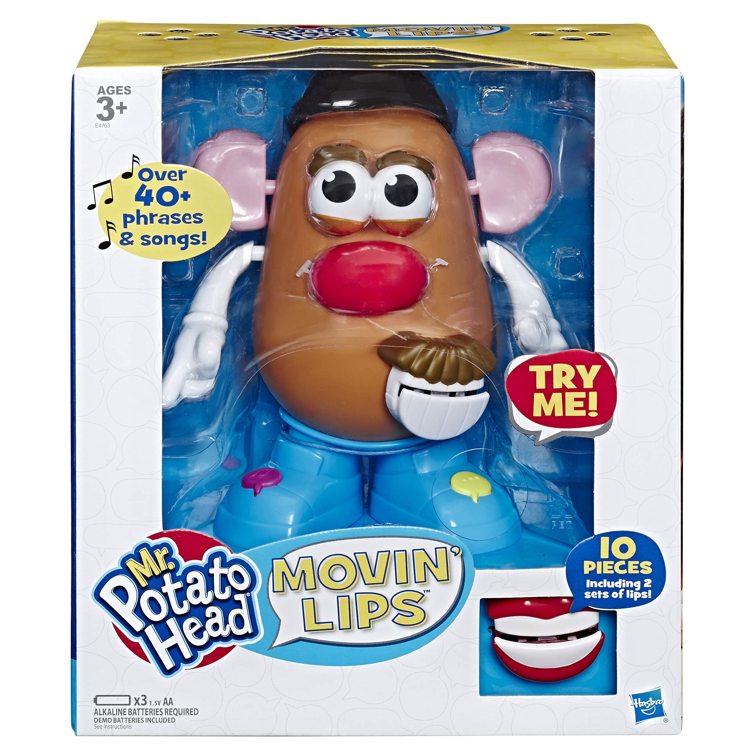 Potato Head Playskool Mr Movin' Lips Electronic Interactive Talking Toy for Kids Ages 3 & Up