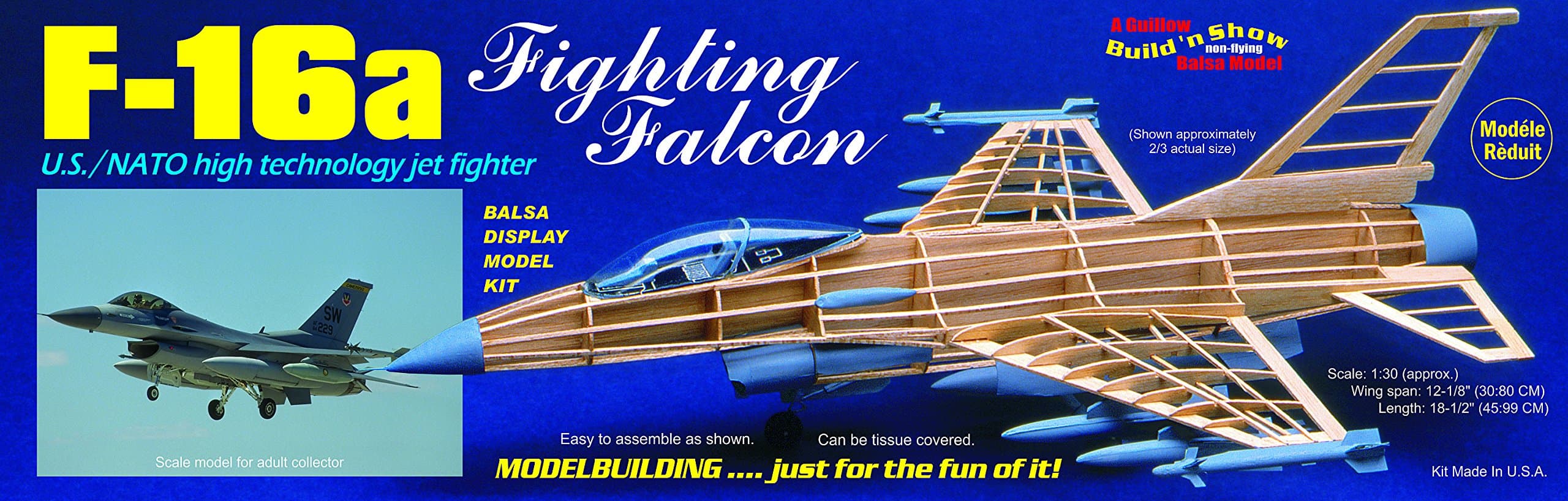 Guillow's F-16 Fighting Falcon Model Kit