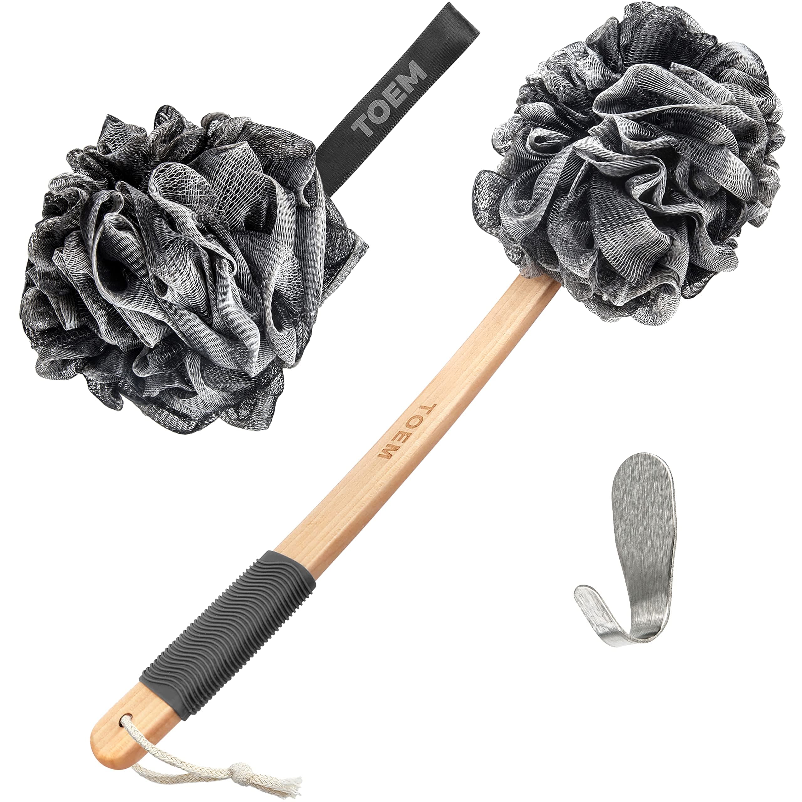 Charcoal Loofah on a Stick