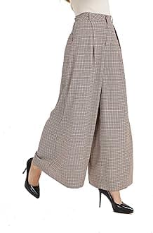 TronjoriWomen High Waist Casual Wide Leg Long Palazzo Pants Trousers Regular Size