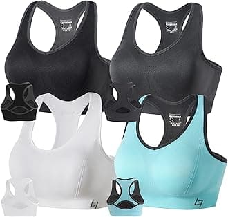 FITTINRacerback Sports Bra for Women- Padded Seamless Activewear Bras for Yoga Gym Workout Fitness