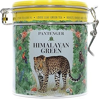 Pantenger Green Tea Loose Leaf - Himalayan Green Tea. 3.5 Ounce (50 servings) Darjeeling Green Tea from High Altitude Tea Garden.