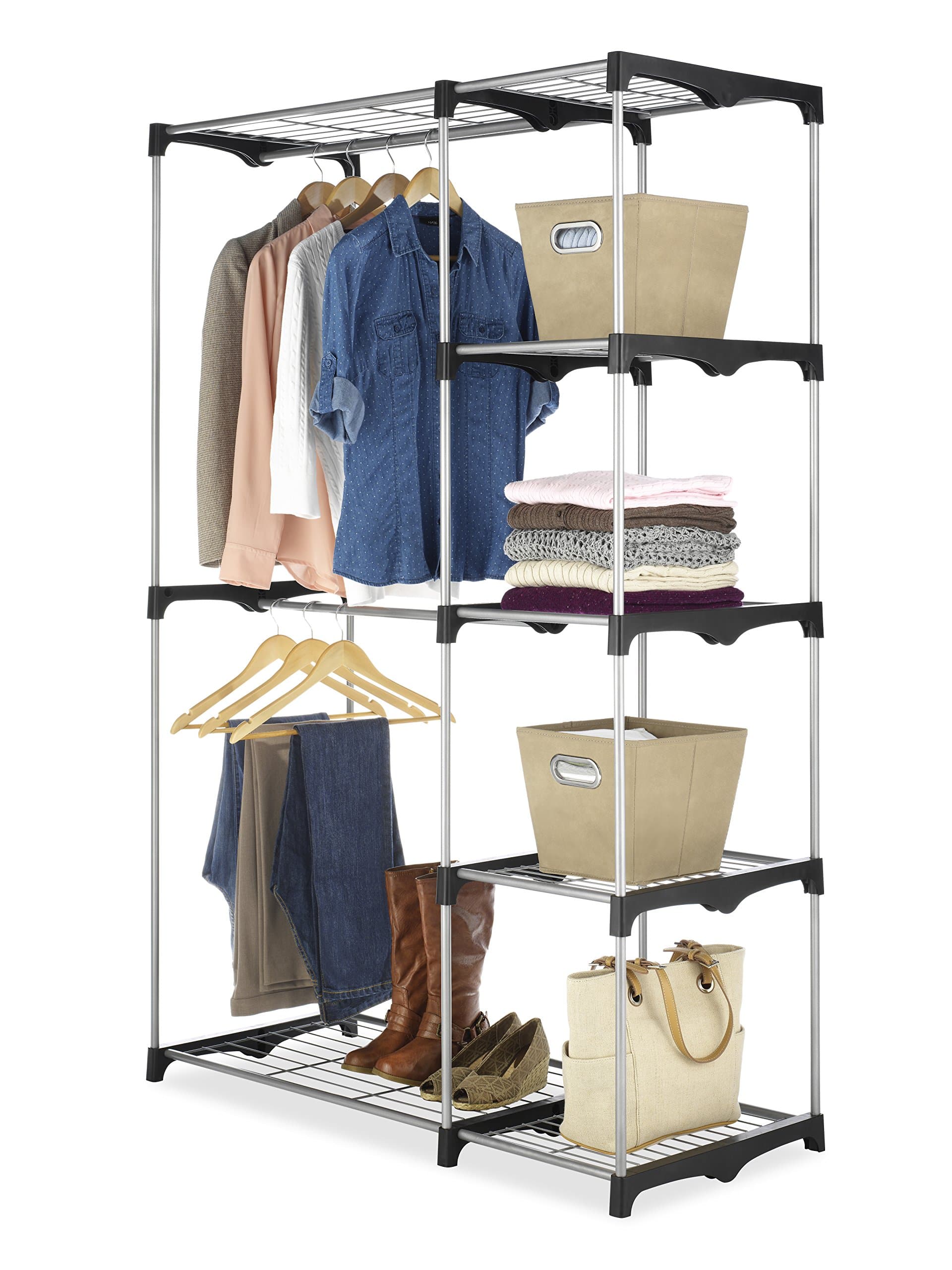 Whitmor Modern Industrial Freestanding Closet Organizer