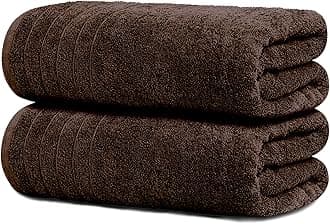 Tens Towels Large Bath Sheets, 100% Cotton, 35x70 inches Extra Large Bath Towel Sheets, Lighter Weight, Quicker to Dry, Super Absorbent, Oversized Bath Towels (Brown)