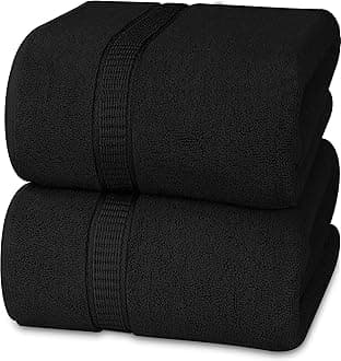 Utopia Towels - Luxurious Jumbo Bath Sheet 8 Piece - 600 GSM 100% Ring Spun Cotton Highly Absorbent and Quick Dry Extra Large Bath Towel - Super Soft Hotel Quality Towel (35 x 70 Inches, Black)