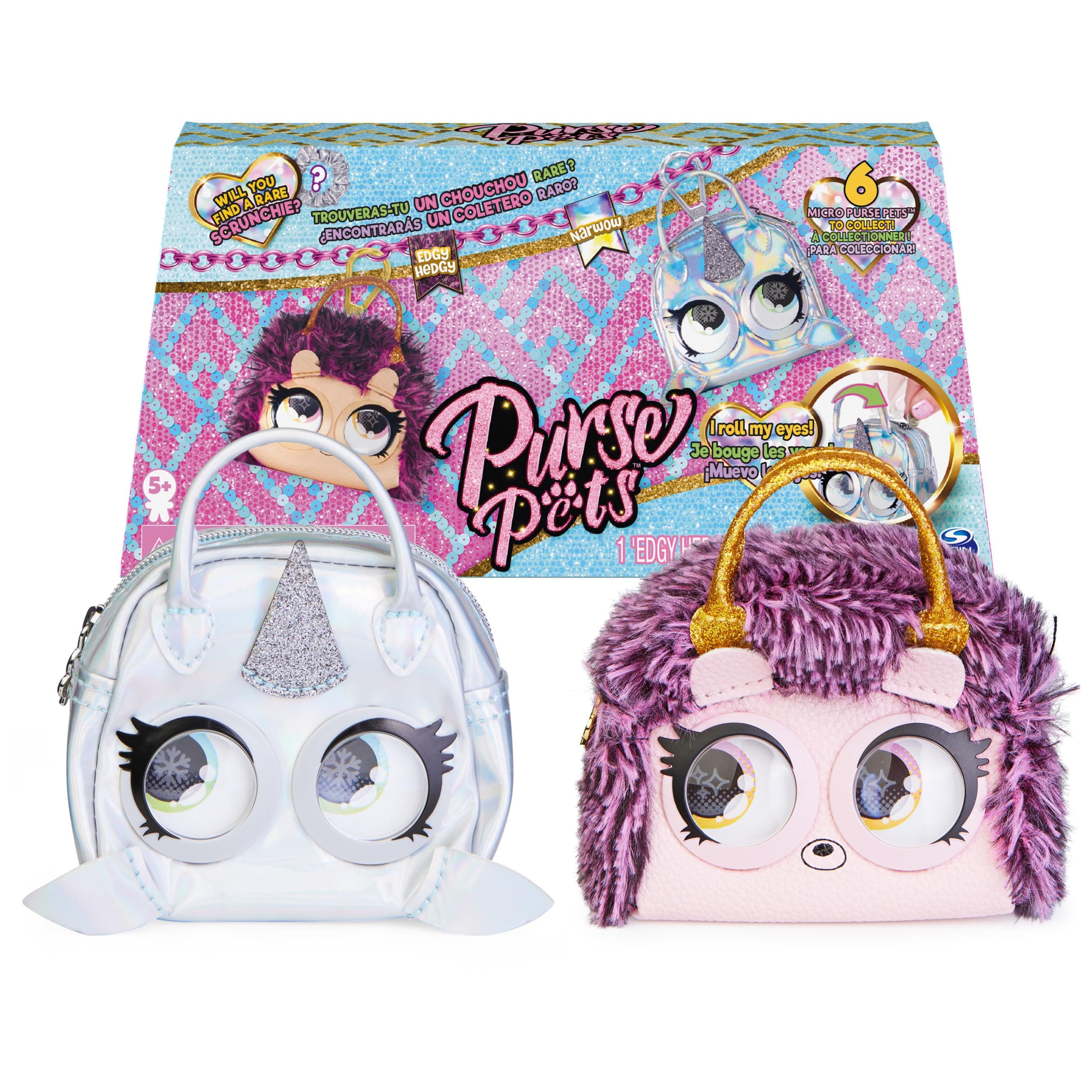 Purse Pets Micros, Edgy Hedgy & Narwow 2-Pack