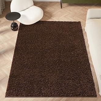 homeart Area Rug - Super Soft Shaggy Rugs For The Living Rooms, Bedrooms And Kitchen - Modern, Easy To Clean Carpet - 60x110 cm, Brown CacaoOEKO-TEX STANDARD 100
