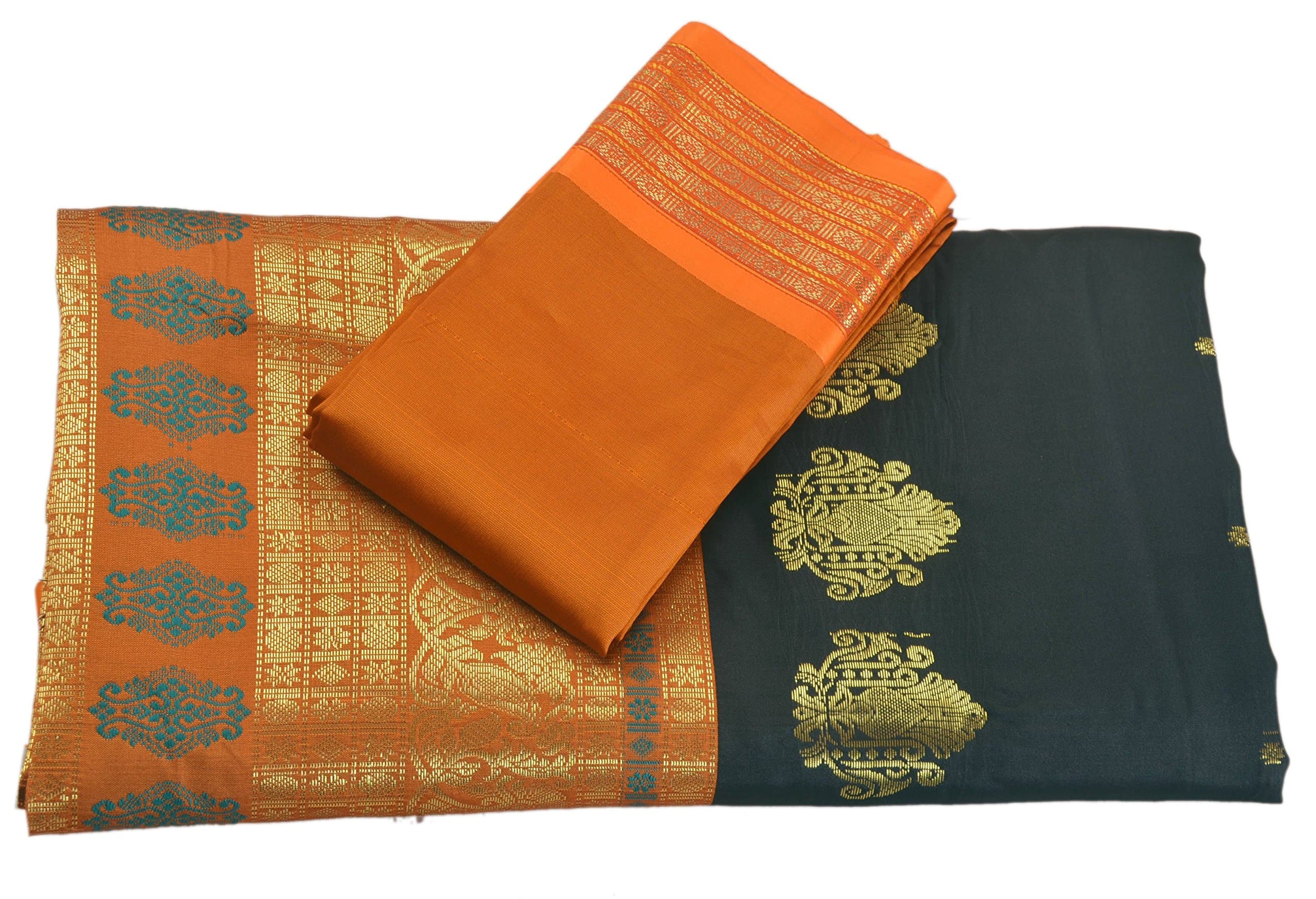 SNS Women's Artificial Silk Sari With Blouse Piece