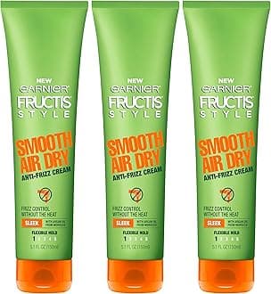 Garnier Hair Care Fructis Style Smooth Air Dry Anti-Frizz Cream, 5.1 Fl Oz (Pack of 3)