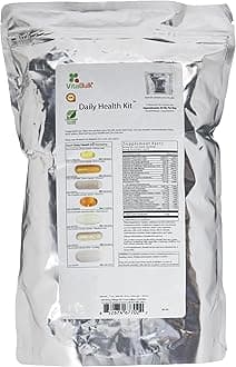 Vital Bulk Daily Health Kit Packet Multivitamins & Mineral 30 Count Box - Multivitamin for Men & Women - Contains Vitamin C 1000mg A D E K B Complex B12 Iron Calcium Magnesium & Potassium Supplement