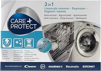 3 in 1 Washing machine/Dishwasher Cleaner, Limescale Remover, Degreaser, Hygienic Cleaner, Universal, 12 Sachets for 12 Months Supply