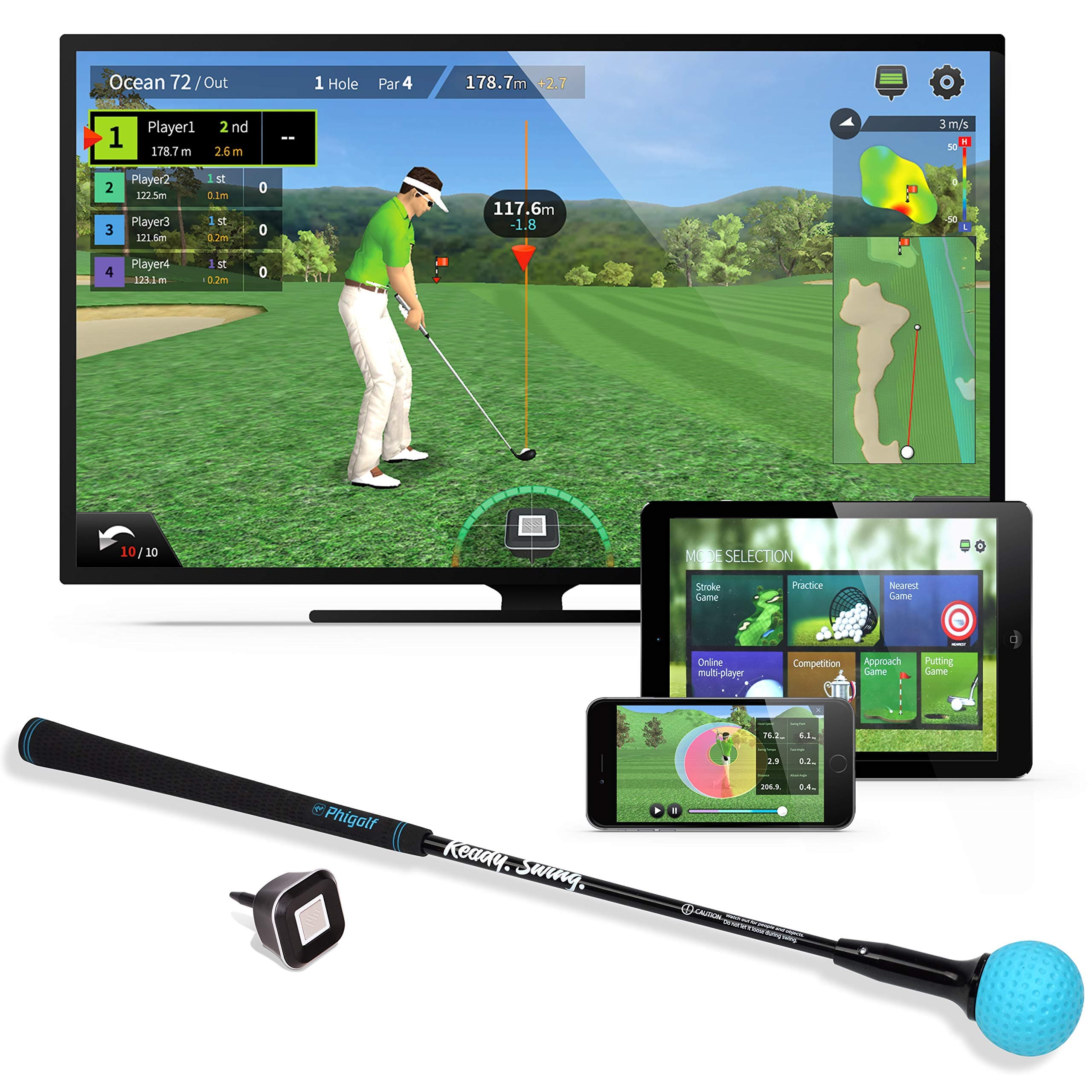 Phigolf Mobile and Home Smart Golf Game Simulator, WGT Edition (2019)