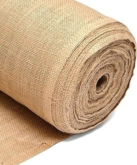 20m Hessian Fabric – Textured Burlap Jute Sack Material– 40” Inch Wide, 102cm Wide, 10oz 225GSM –Fabric for School Boards, Gardens, Table Runners, Arts & Crafts – by Discount Fabrics