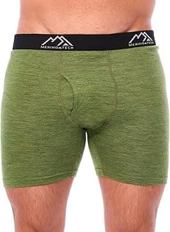 Merino Wool Underwear Mens - 100% Merino Wool Base Layer Boxer Briefs for Men