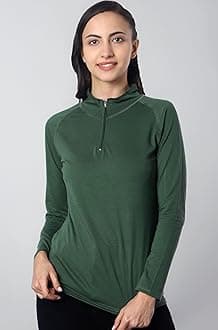 London Hills Women's Cotton Regular Fit Tshirt Full Sleeve Zipper Tshirt T-Shirt Full Sleeves