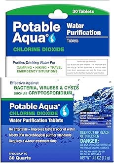Chlorine Dioxide Water Purification Tablets - 30 Count