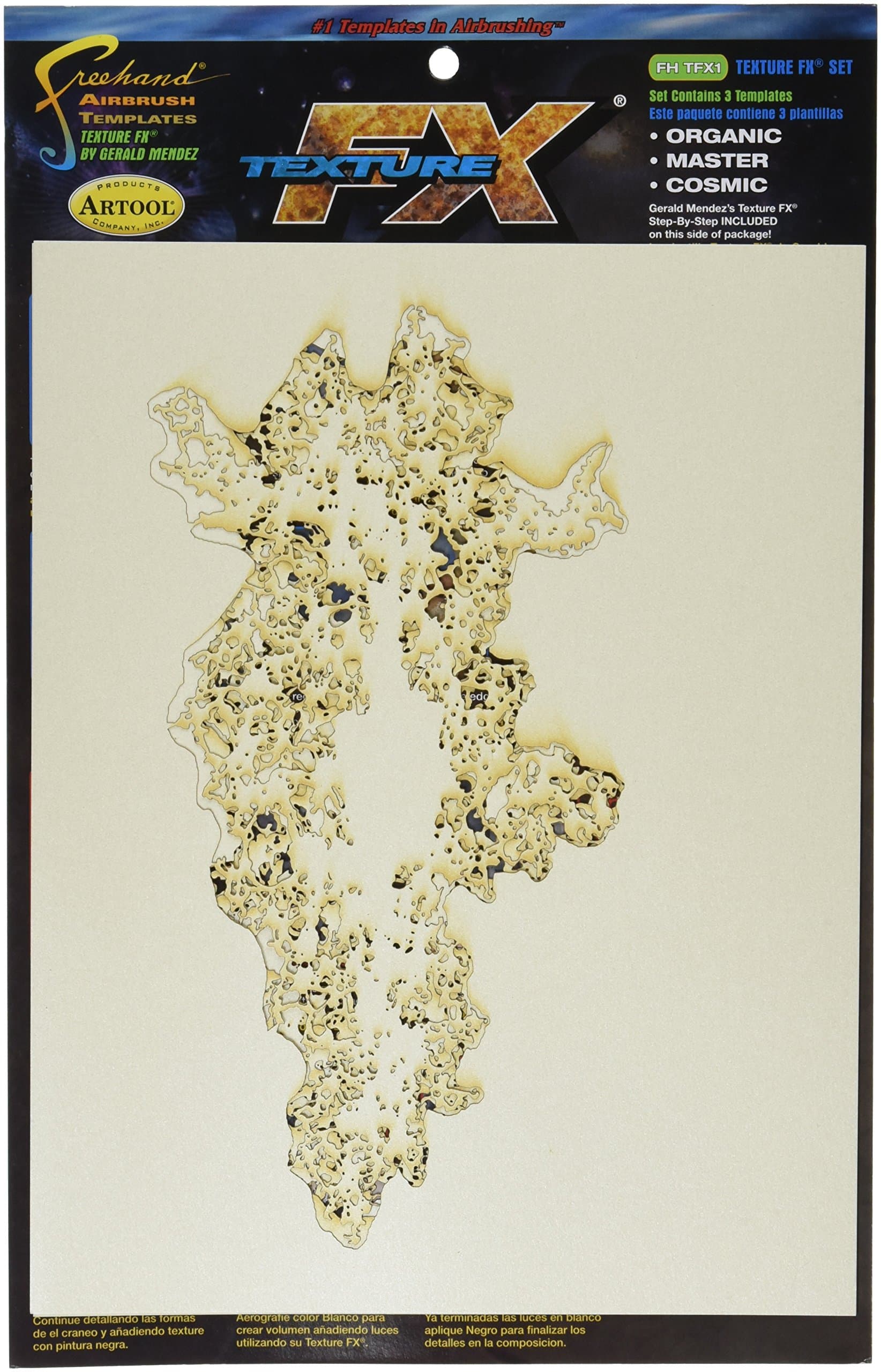 Artool Freehand Airbrush Templates, Texture Fx Template Set White