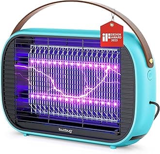 Buzbug LED Bug Zapper Indoor,10 Years Lifespan Lamp Sustainable Less Power, Durable High-Voltage Electric Mosquito Zapper,Fly Trap Mosquito Trap,Fly Killer Fly Zapper -MA015B(Blue-Green)