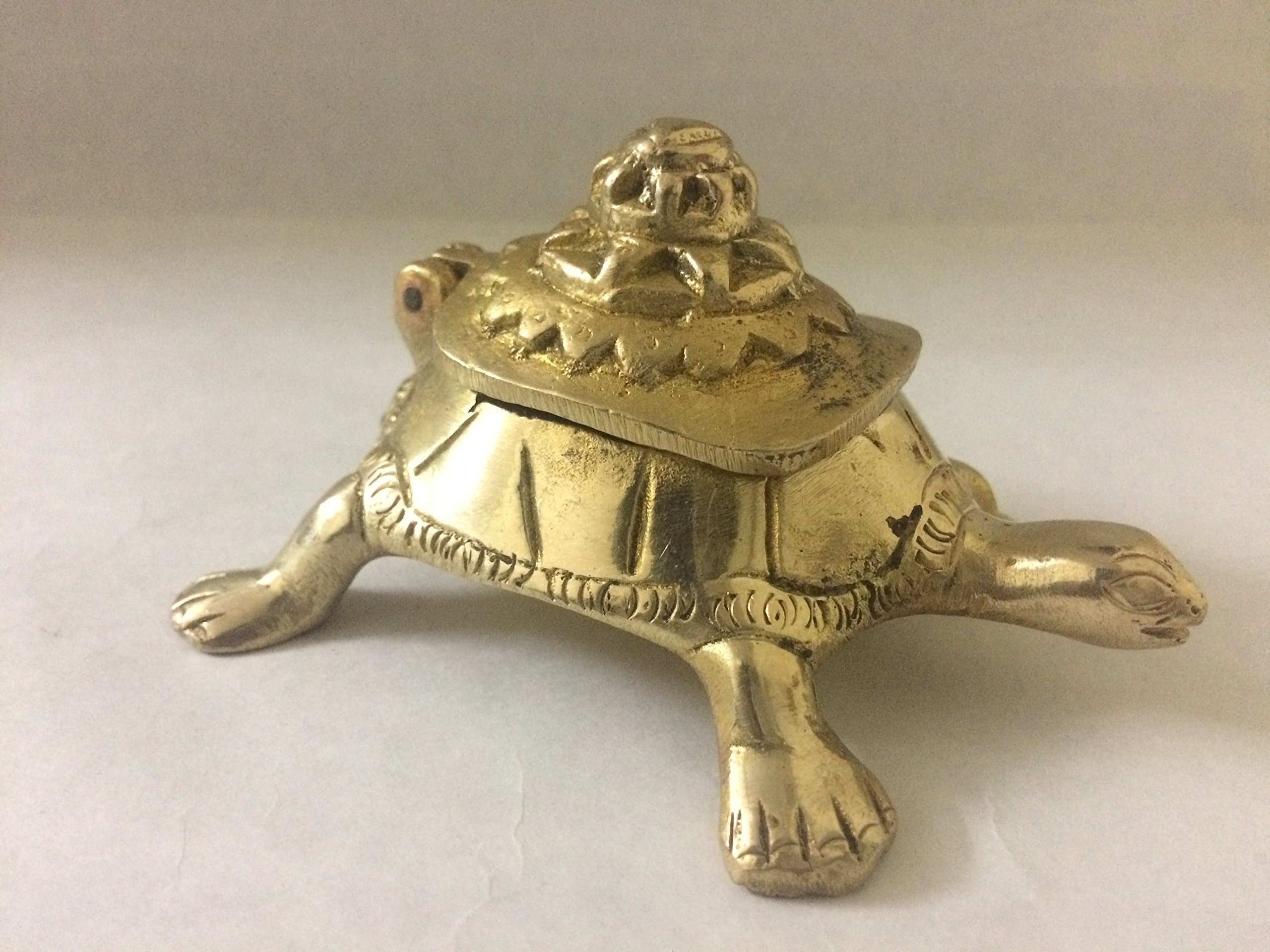 Brass Tortoise Home for Puja Article Office/Home Décor