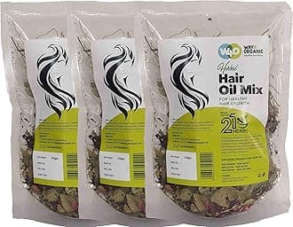 Herbal Hair Oil Mix of 21 Herbs for Thick Long Hair Growth 150 grams(3 Pack), Hairfall, Hair Repair, Scalp Care, Haircare Both for Men & Women -