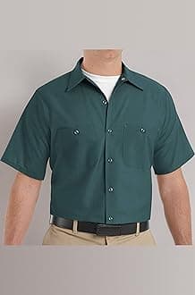 Red Kap Men's Performance Tech Vertical Button Hole Shirt