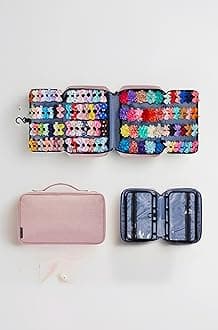 Hair Accessories Organizer for Girls, Hair Bow Storage Organizer with Multi-Compartments, Pink