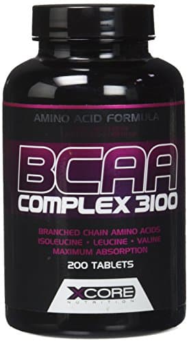 Xcore Nutrition BCAA Complex 3100 200 Tabs - Excellent Amino Acid Formula - Promotes Muscle Growth, Recovery & Perfomance - 33 Servings - 1 Month Supply
