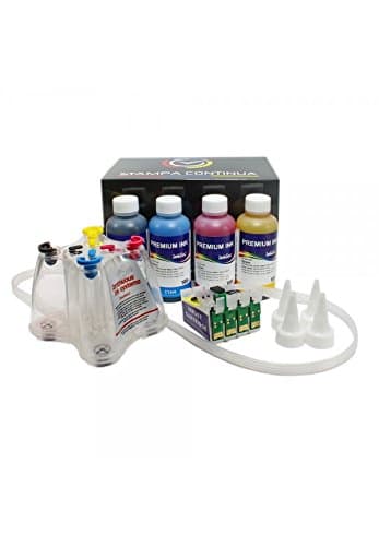 CISS for Epson with 400 ml High Quality Inktec for Ink Cartridges Series T27 x l, T2701, T2702, T2703, T2704 Printers and Epson WorkForce WF-3620DWF, WF-3640DTWF, WF-7110DTW, WF-7610DWF, WF-7620DTWF