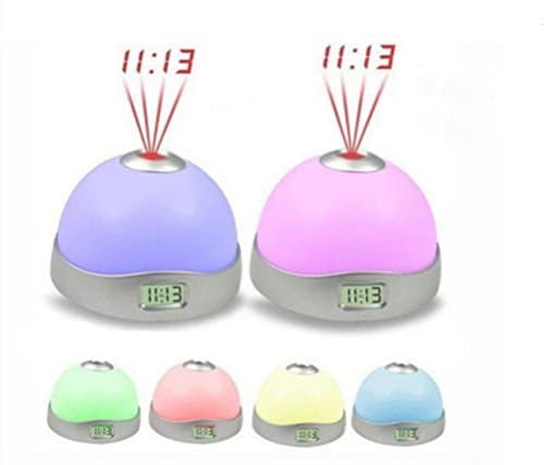 MI Creative Alarm Clock Magic Colorful Projection Alarm Clock Gift Essential , Colorful,colorful