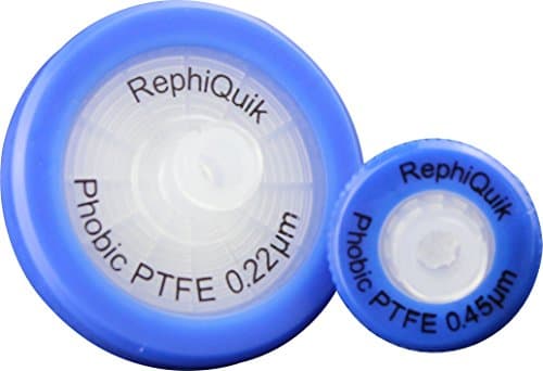 PTFE (Hydrophobic) Non-sterile Syringe Filter 32 mm diameter, 0.45 micron syringe filter (Pack of 100)