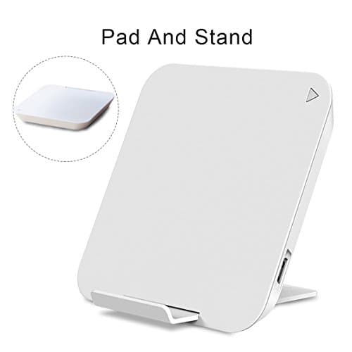 Wireless Charger,Fast Wireless 2 In 1 Charging Pad Stand for iPhone X / 8 / 8 Plus,Android Standard Charge for Samsung Galaxy S9/S9+/S8/S8 Plus/S7 Edge,Note 8/7/5,Nexus 5/6/7 (All Qi-Enabled Devices)