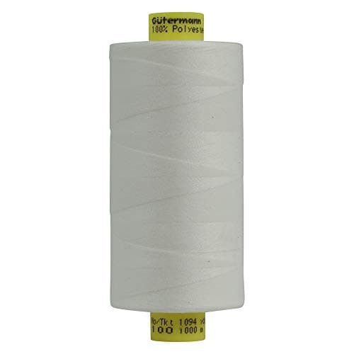 1000m Spool of Gütermann MARA 100 100% Polyester Thread, 800 White