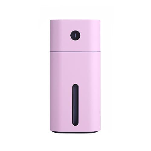 ONXE Small Personal Portable Cold Mist Humidifiers Night Light, MINI Humidifier Diffuser for Travel Office Desktop and Car,powered by USB,1 Year Warranty (pink)