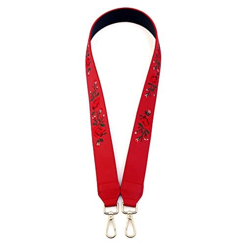 Red Rose Replacement PU Leather Handbags Strap Shoulder Bag Strap Accessory 3.8 x 90cm