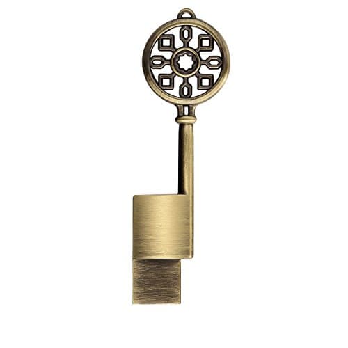 WEITASI Metal Key Shape 8GB USB 2.0 Flash Drive Memory Stick Waterproof USB Flash Disk Thumb Drive Cute Gift With Packaging for Christmas Gift (Brown)