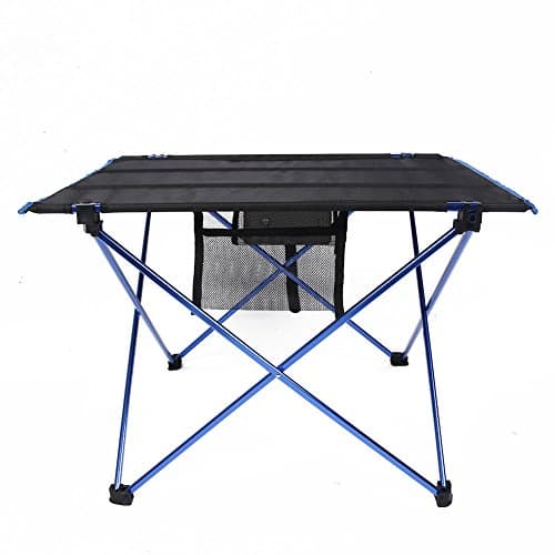 CJOY Folding Table, Ultralight Portable Lightweight Compact Design Camping Hiking Picnic Table with Carrying Bag (Blue)