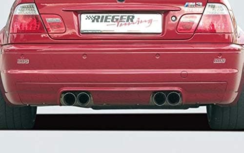 Rieger Rear Insert Black Matt CSL Look for BMW 3 Series E46 M3: 06.00 Onwards