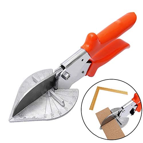 Miter Shears Cutter,Multi Angle 45 Degree to 120 Degree SK5 Scissor for PVC PE Plastic Pipe Cutting Mitre Trim 8" Red