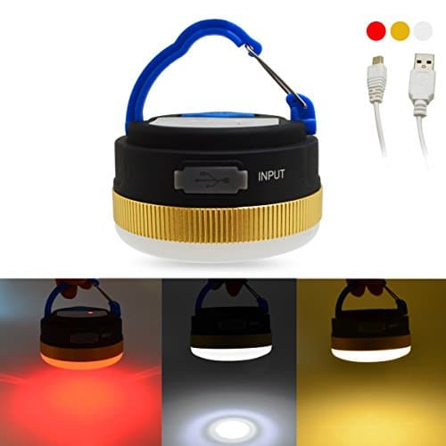 LED Camping Lantern Flashlights Portable Camping Lights 3W USB Rechargeable Lighting for Emergency /Tent Light, Backpacking/ Hiking/Fishing, and Bug Out Bag