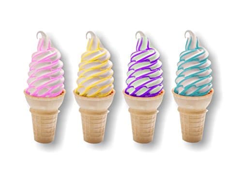 4 Flavor Burst Soft Serve 12" Cone Menu Board Sticker Decals (Series 2) for Ice Cream Truck Parlor Menu Sign Vinyl Decal Stickers ((4) 4.5"x 12")