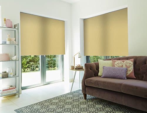 Roller Shade Blind For Window By PeakHut: Stylish Vertical Curtain In 3 Designs – Bamboo Zebra Roller Shade, Blackout Roller Shade And MatSun Roller Shade (34x72 Inch, Mastun-V02)