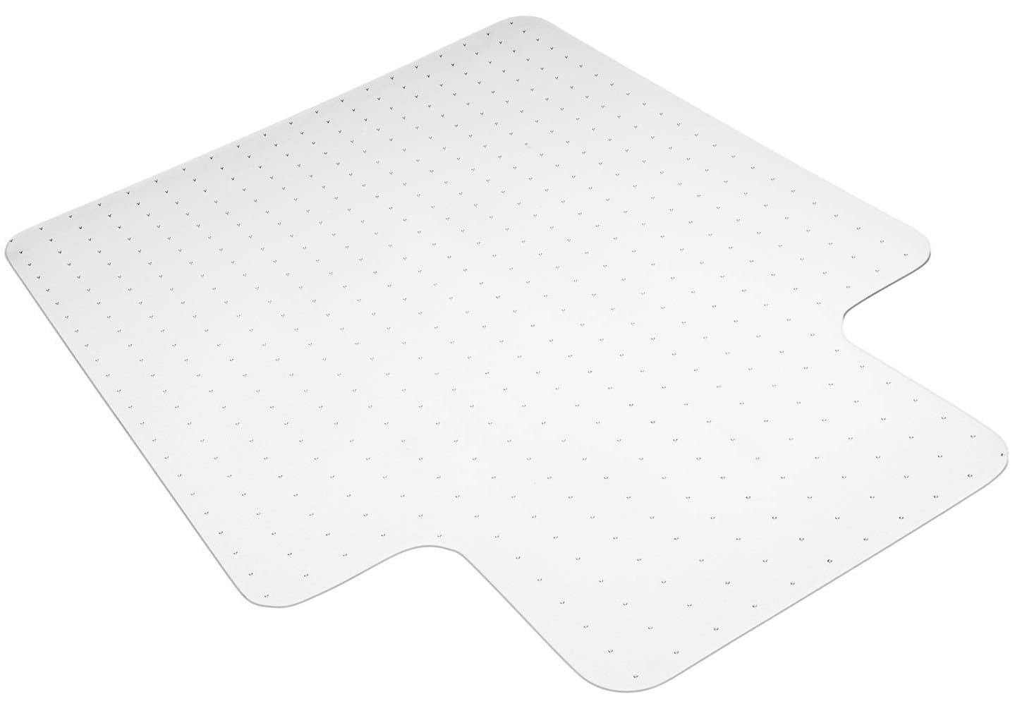 MallMall 48" x 36" Home Office Chair Mat with Rectangular Lip for Carpet 2.2mm Thickness PVC Protection Floor Mat Transparent Heavy Duty Chair Mat Thick and Sturdy Thickness