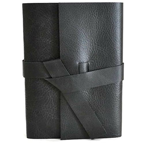 5x7 Handmade Black Leather Journal, Lined Pages, Diary for Men, Travel Writing Notebook, Softcover