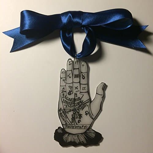 Gypsy Palm Reader - Fourtune Teller Palmistry Hands- Hand Drawn Shrink Plastic Christmas Xmas Ornament by Silla Dilla Grape