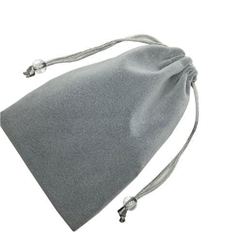 SOSAM 5 Pack Silver Sleeve Pouch Cover Case Pouch Drawstring Closure For iphone small portable electronics device Phone Bag Mobile Pouch (5 Pack Silver)